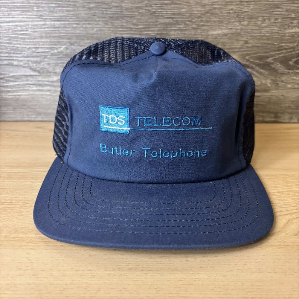 Vintage TDS Telecom Hat Cap Snap Back Mesh Trucker Butler Telephone Mens 90s